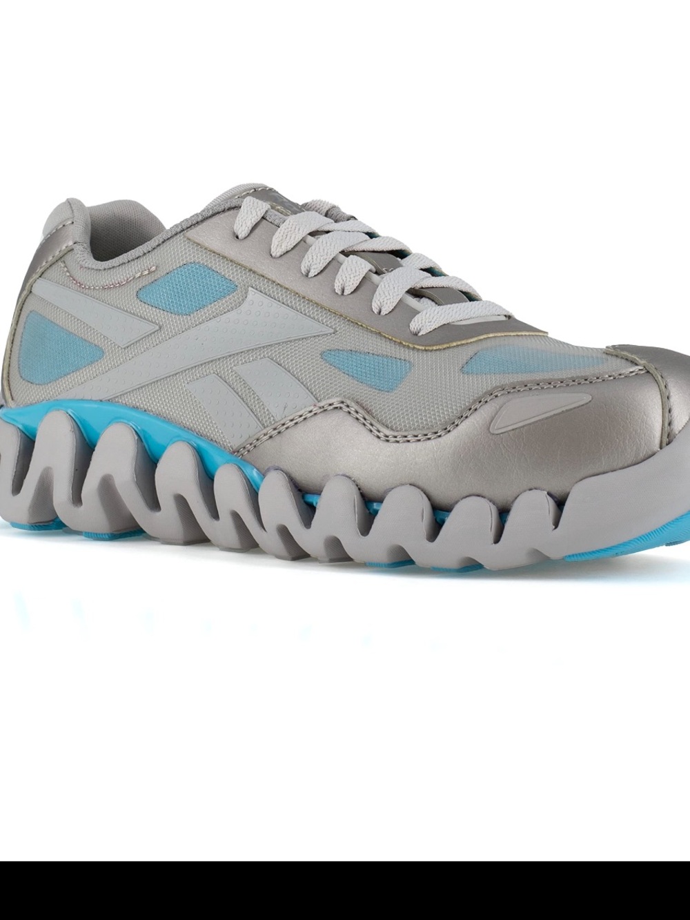 Reebok Zig Pulse Work RB323 Women’s 9W Composite Toe Gray Blue Safety Shoes